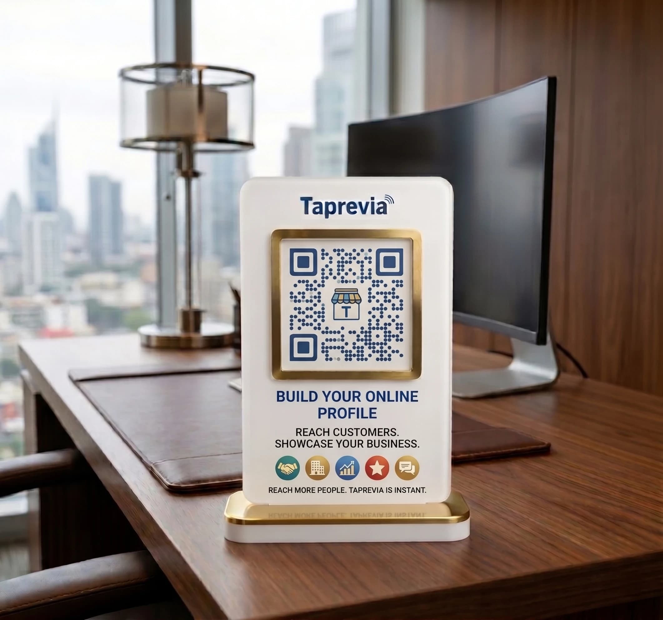 Business Profile Standee